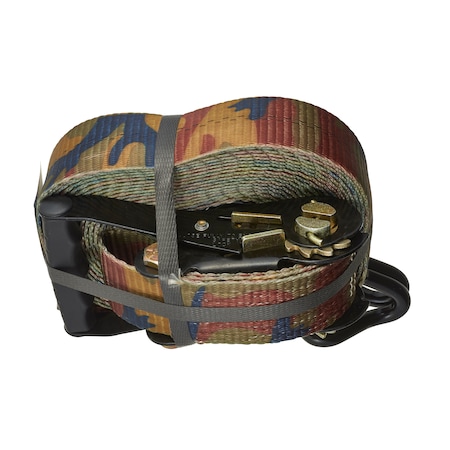 Keeper 27'X2" Ratchet Tie-Down, J-Hks, Camo, 3,333Lbs WLL 47372